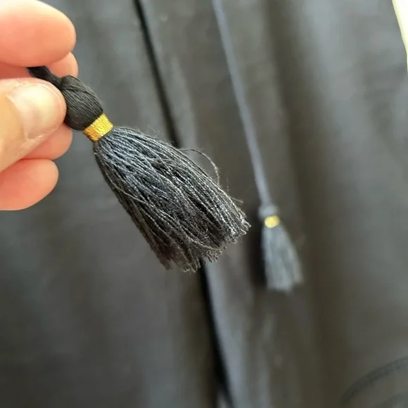 White House Black Market linen blend wide leg crop pants. Lace detail. EUC - Picture 5 of 15